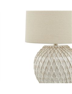 Hill Interiors Lattice Ceramic Table Lamp With Linen Shade 23056 2