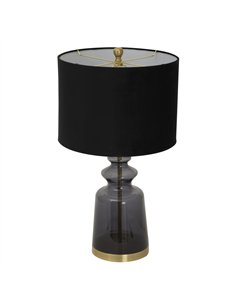 Hill Interiors Luxton Glass Urn Lamp With Black Velvet Shade 23977