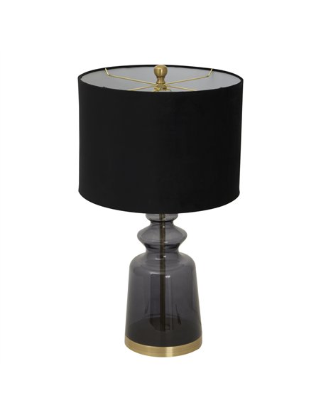 Hill Interiors Luxton Glass Urn Lamp With Black Velvet Shade 23977 - pic 164531 | FastDaddyshop