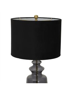 Hill Interiors Luxton Glass Urn Lamp With Black Velvet Shade 23977 2