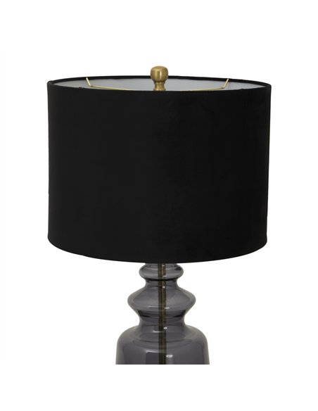 Hill Interiors Luxton Glass Urn Lamp With Black Velvet Shade 23977 - pic 164532 | FastDaddyshop