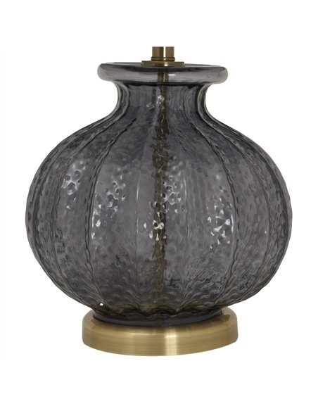 Hill Interiors Luxton Glass Fluted Lamp With Black Velvet Shade 23978 - pic 164536 | FastDaddyshop