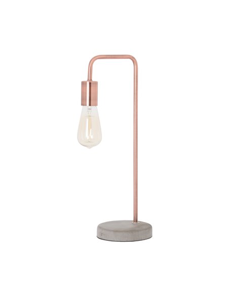 Hill Interiors Copper Industrial Lamp With Stone Base 19503 - pic 164559 | FastDaddyshop