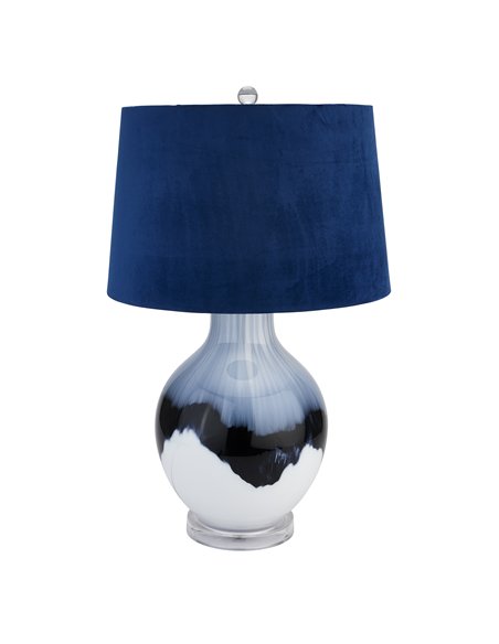 Hill Interiors Ice Shadows Table Lamp With Navy Blue Lampshade 22644 - pic 164565 | FastDaddyshop