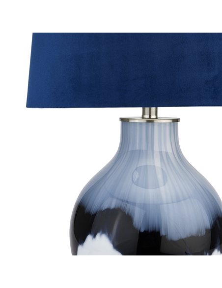 Hill Interiors Ice Shadows Table Lamp With Navy Blue Lampshade 22644 - pic 164566 | FastDaddyshop