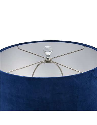 Hill Interiors Ice Shadows Table Lamp With Navy Blue Lampshade 22644