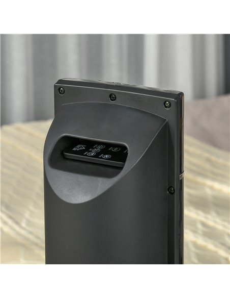 HOMCOM 42" Anion Tower Fan Cooling for Bedroom with 3 Speed, 8h Timer, Oscillating, LED Panel, Remote Controller, Black - pic 16457 | FastDaddyshop