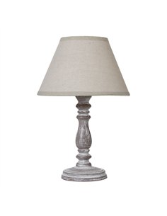 Hill Interiors Setia Column Table Tamp With Linen Shade 23884