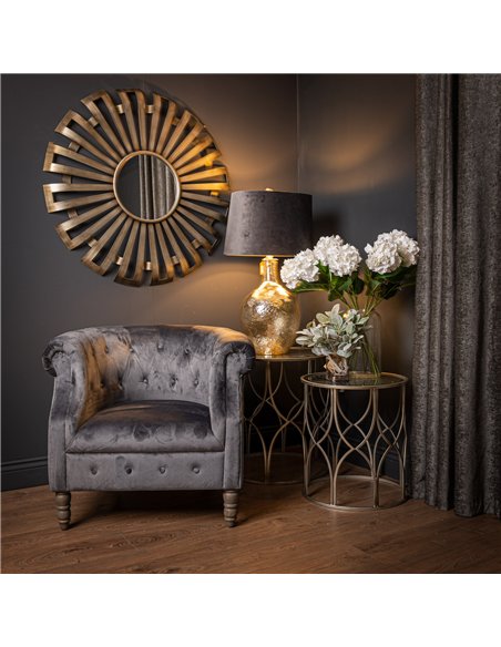 Hill Interiors Evi Antique Silver Sunburst Mirror 22139 - pic 164626 | FastDaddyshop