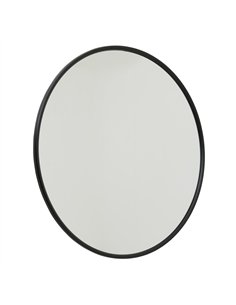 Hill Interiors Black Large Circular Metal Wall Mirror 22483