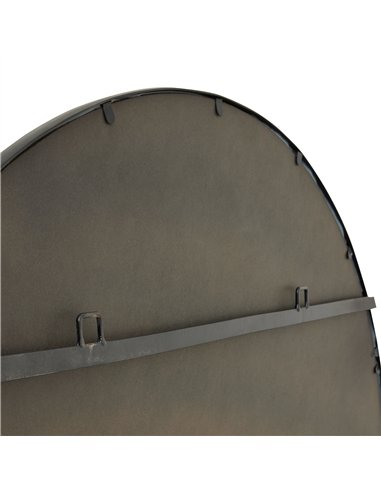 Hill Interiors Black Large Circular Metal Wall Mirror 22483