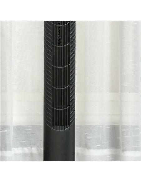 HOMCOM 36'' Freestanding Tower Fan, 3 Speed 3 Mode, 7.5h Timer, 70 Degree Oscillation, LED Panel, 5M Remote Controller, Black - pic 16464 | FastDaddyshop
