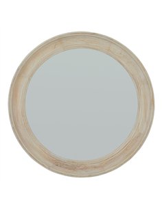 Hill Interiors Washed Wood Round Framed Mirror 23333