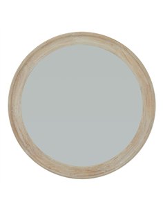 Hill Interiors Washed Wood Round Framed Large Mirror 23335