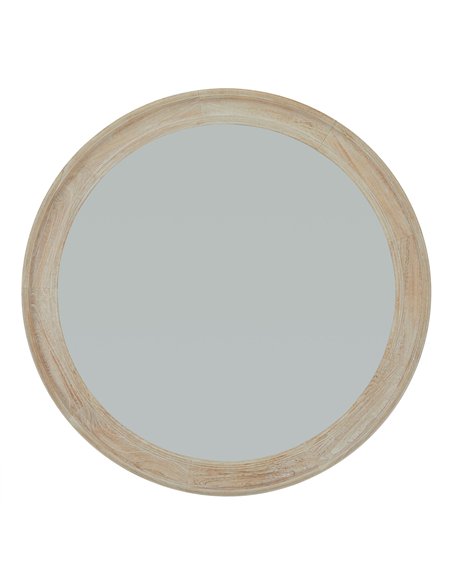 Hill Interiors Washed Wood Round Framed Large Mirror 23335 - pic 164644 | FastDaddyshop
