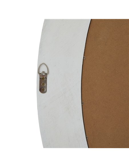 Hill Interiors Washed Wood Round Framed Large Mirror 23335 - pic 164646 | FastDaddyshop