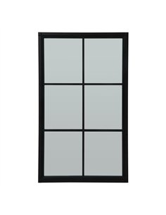 Hill Interiors Black Wood Large Window Mirror 23336