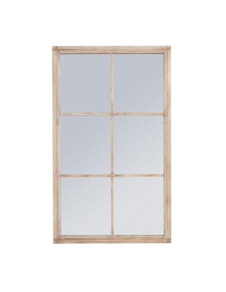 Hill Interiors Washed Wood Large Window Mirror 23337 - pic 164648 | FastDaddyshop