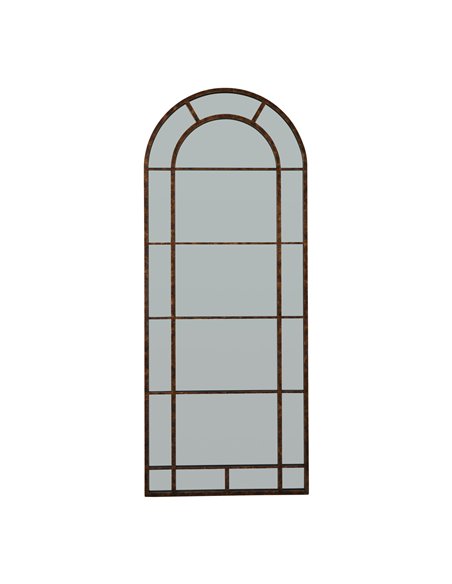 Hill Interiors Rust Effect Large Arched Window Mirror 23339 - pic 164652 | FastDaddyshop