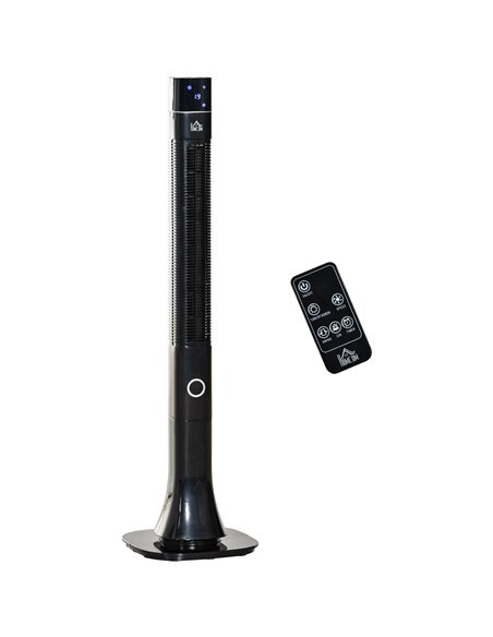 Homcom 47" Anion Tower Fan Cooling with 3 Speed, Timer, Oscillating, LED Display, Remote, Black - pic 16466 | FastDaddyshop