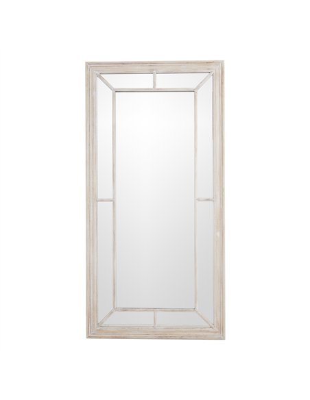 Hill Interiors Large Washed Wood Framed Window Mirror 23806 - pic 164661 | FastDaddyshop