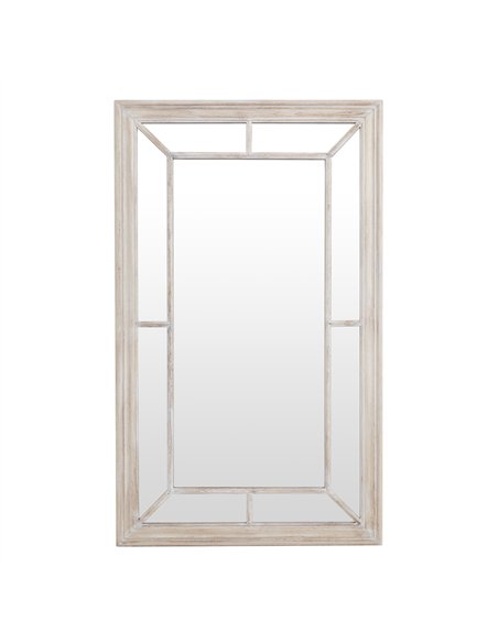 Hill Interiors Washed Wood Framed Window Mirror 23807 - pic 164665 | FastDaddyshop