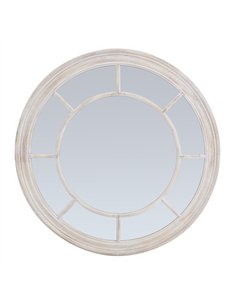 Hill Interiors Washed Wood Framed Round Mirror 23808
