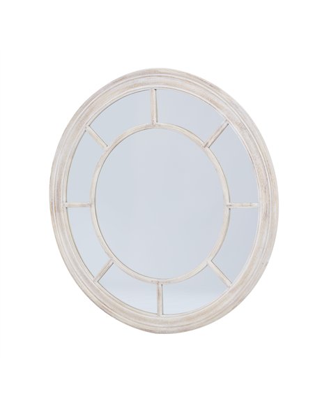 Hill Interiors Washed Wood Framed Round Mirror 23808 - pic 164670 | FastDaddyshop