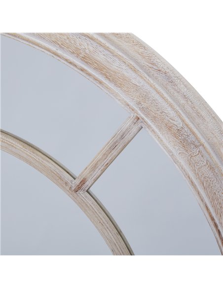Hill Interiors Washed Wood Framed Round Mirror 23808 - pic 164671 | FastDaddyshop