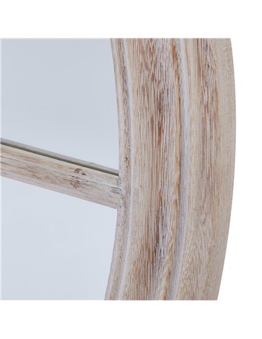 Hill Interiors Washed Wood Framed Round Mirror 23808
