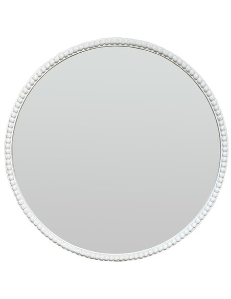 Hill Interiors Washed Wood Framed Beaded Mirror 23809 - pic 164673 | FastDaddyshop