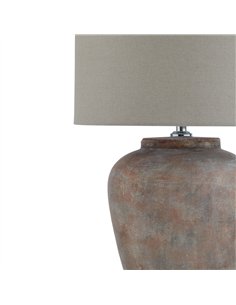Hill Interiors Siena Brown Table Lamp With Linen Shade 23321 2