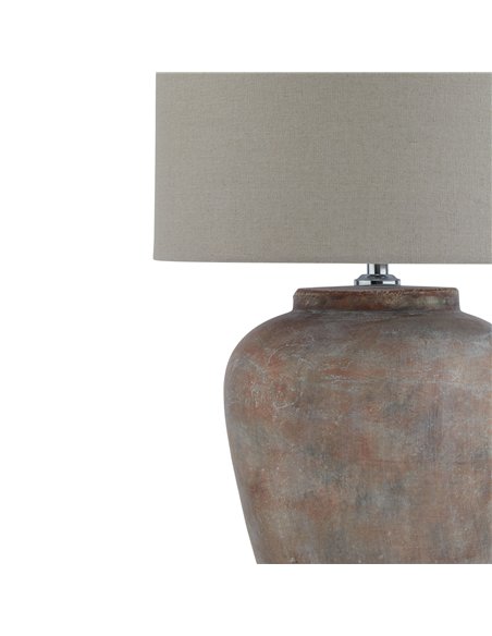 Hill Interiors Siena Brown Table Lamp With Linen Shade 23321 - pic 164683 | FastDaddyshop