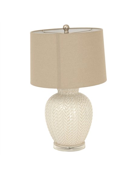 Hill Interiors Twill Weave Ceramic Table Lamp With Linen Shade 24006 - pic 164703 | FastDaddyshop