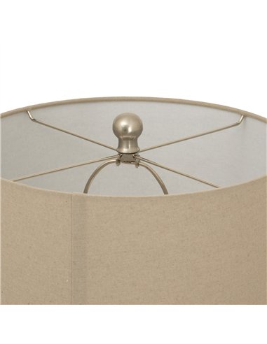 Hill Interiors Twill Weave Ceramic Table Lamp With Linen Shade 24006