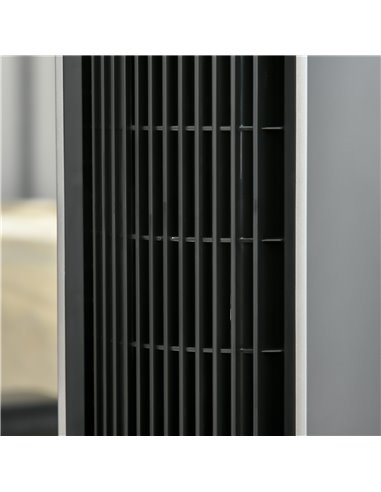 Homcom 39" Anion Tower Fan Cooling with Oscillating, 3 Speed, Timer, LED, Remote, Silver