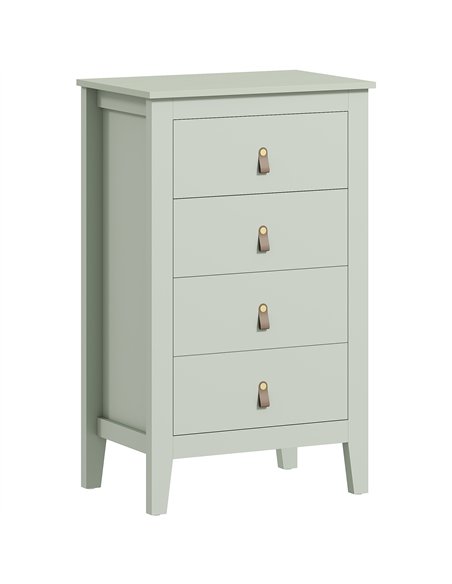 HOMCOM Bedroom Chest of Drawers, Modern 4 Drawer Dresser Cabinet with PU Leather Handles and Metal Runners for Living Room, Hall - pic 164970 | FastDaddyshop
