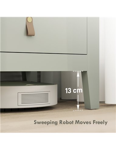 HOMCOM Bedroom Chest of Drawers, Modern 4 Drawer Dresser Cabinet with PU Leather Handles and Metal Runners for Living Room, Hall