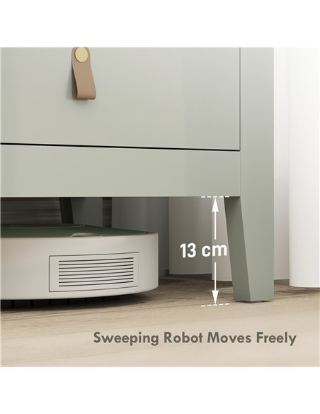 HOMCOM Bedroom Chest of Drawers, Modern 4 Drawer Dresser Cabinet with PU Leather Handles and Metal Runners for Living Room, Hall - pic 164977 | FastDaddyshop