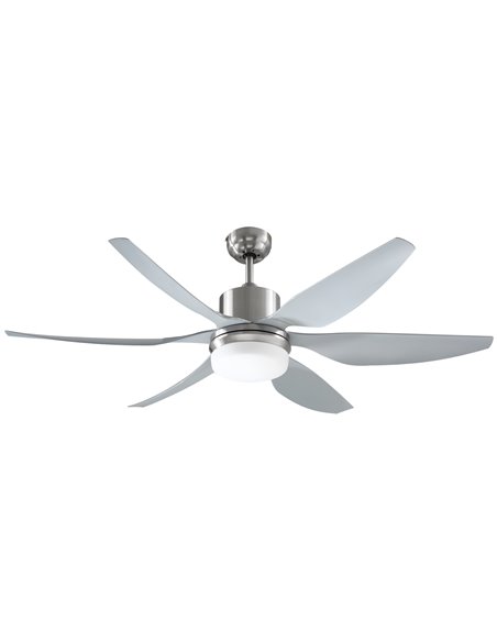 Homcom Reversible Ceiling Fan with Light, 6 Blades, Remote, Silver - pic 16498 | FastDaddyshop