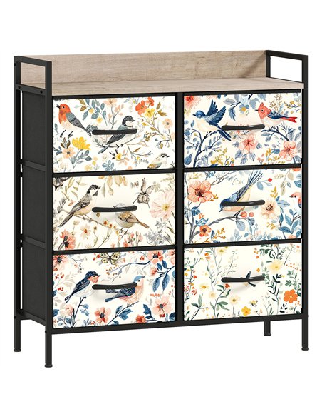 HOMCOM 6-Drawer Chest of Drawers - White - pic 164997 | FastDaddyshop
