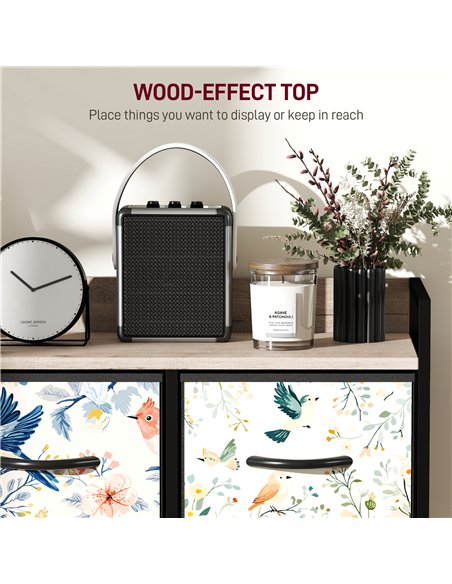 HOMCOM 5-Drawer Chest of Drawers - White - pic 165028 | FastDaddyshop