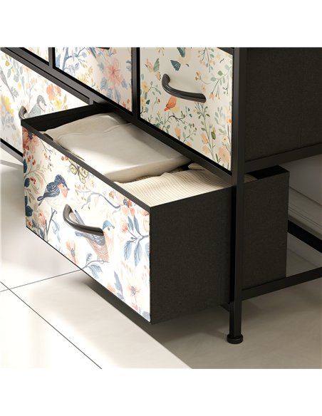 HOMCOM 5-Drawer Chest of Drawers - White - pic 165032 | FastDaddyshop