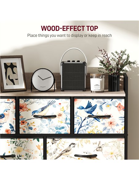 HOMCOM 7-Drawer Chest of Drawers - White - pic 165037 | FastDaddyshop
