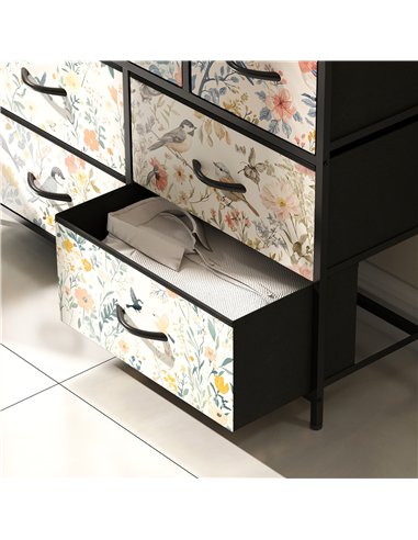 HOMCOM 7-Drawer Chest of Drawers - White