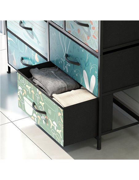 HOMCOM 7-Drawer Chest of Drawers - Blue - pic 165050 | FastDaddyshop