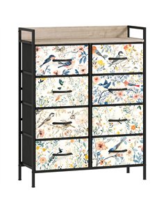 HOMCOM 8-Drawer Chest of Drawers - White