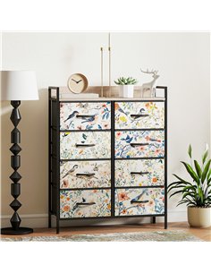 HOMCOM 8-Drawer Chest of Drawers - White 2
