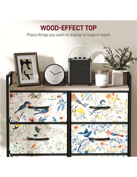 HOMCOM 8-Drawer Chest of Drawers - White - pic 165055 | FastDaddyshop