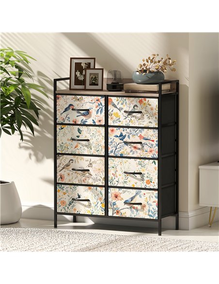 HOMCOM 8-Drawer Chest of Drawers - White - pic 165058 | FastDaddyshop